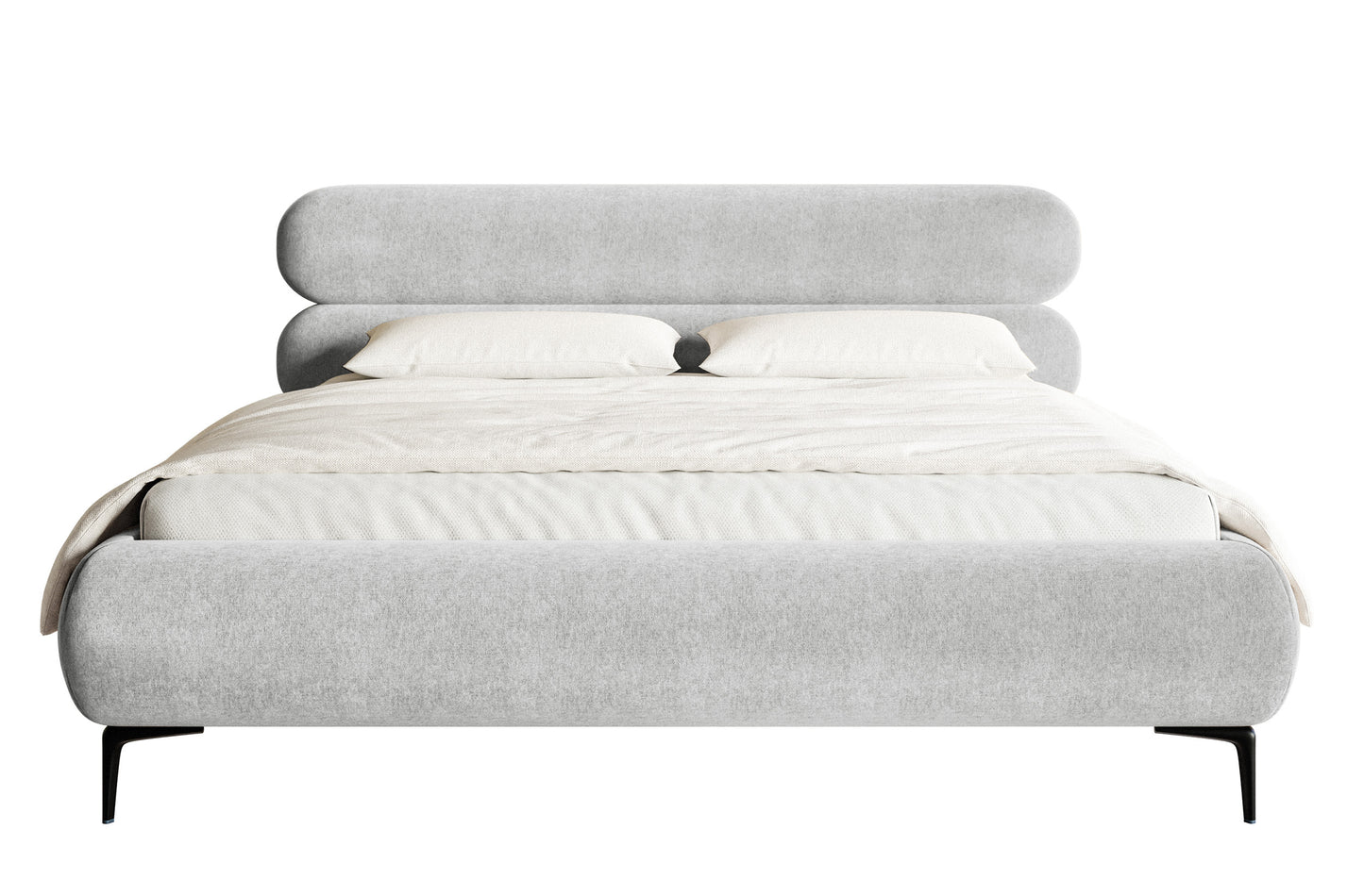 Gulta  Loure 140/160/180x200 cm Amon 09/melns kājas - N1 Home