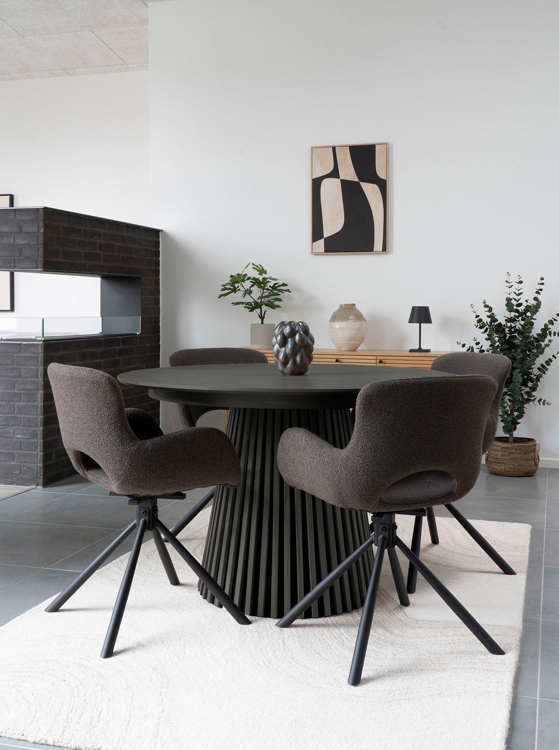 Galds Nente 120;140/75 cm melns ozols - N1 Home