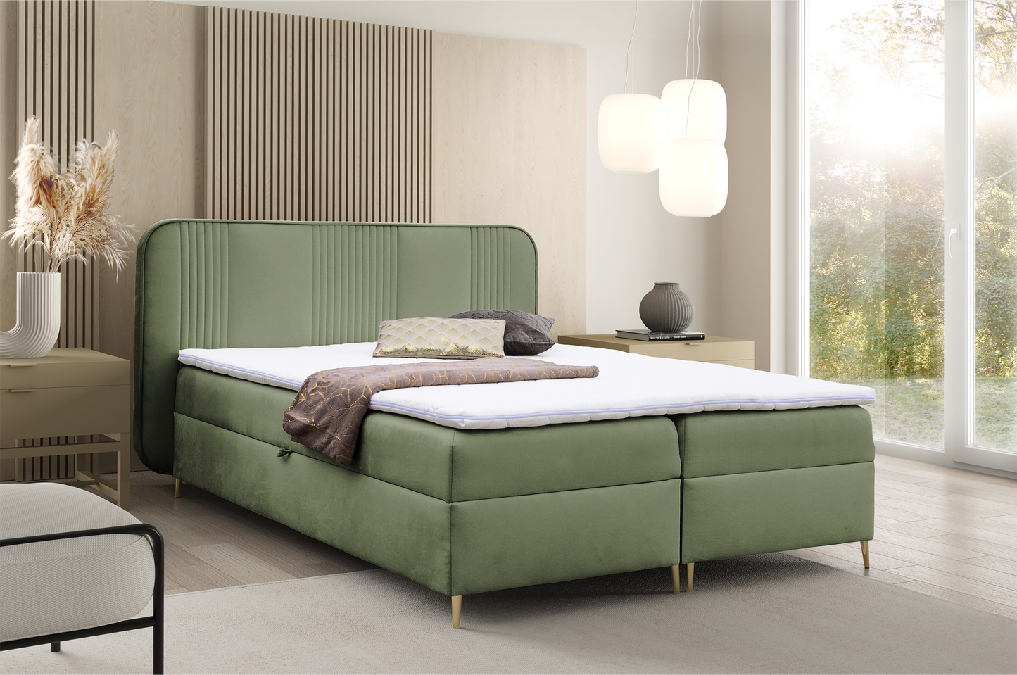 Kontinentālā gulta Clarens 140/160/180x200 cm Magic Velvet 2243 - N1 Home