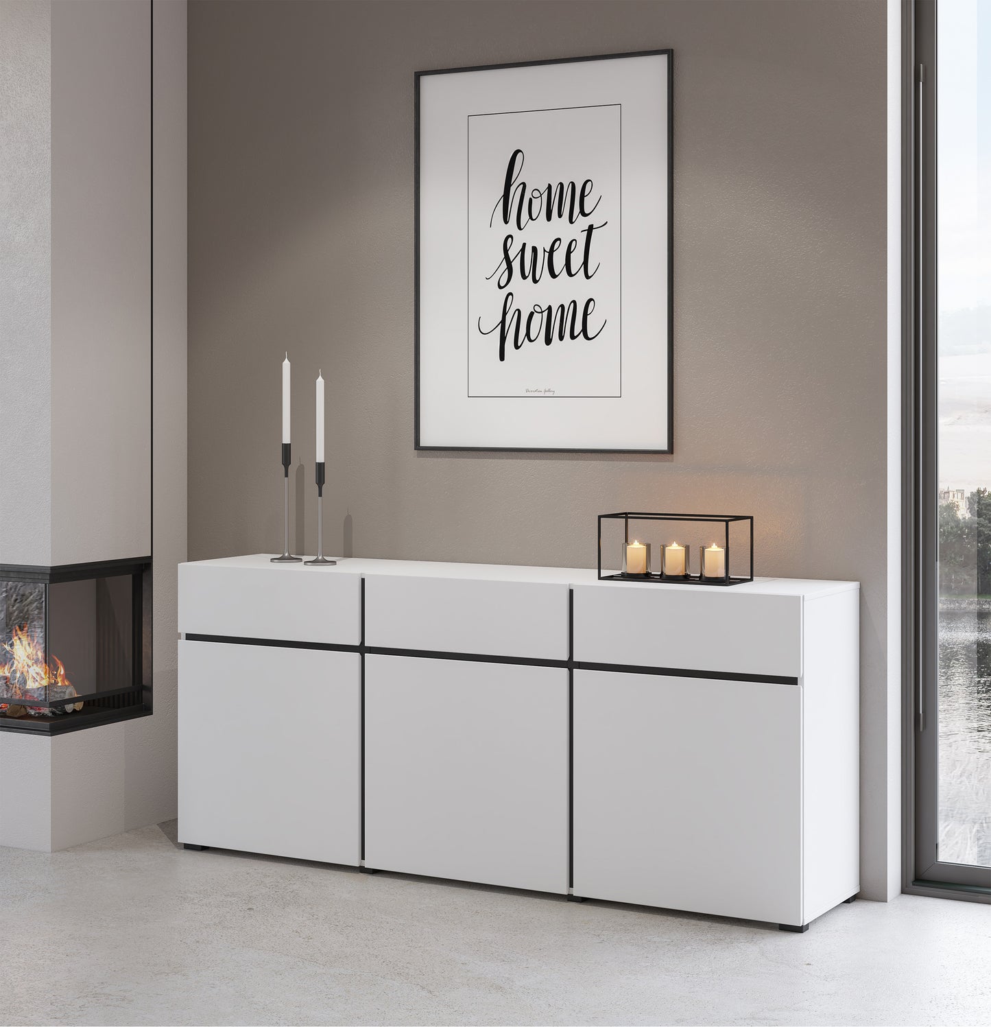 Kumode Kruzat 180/78/40 cm balts - N1 Home