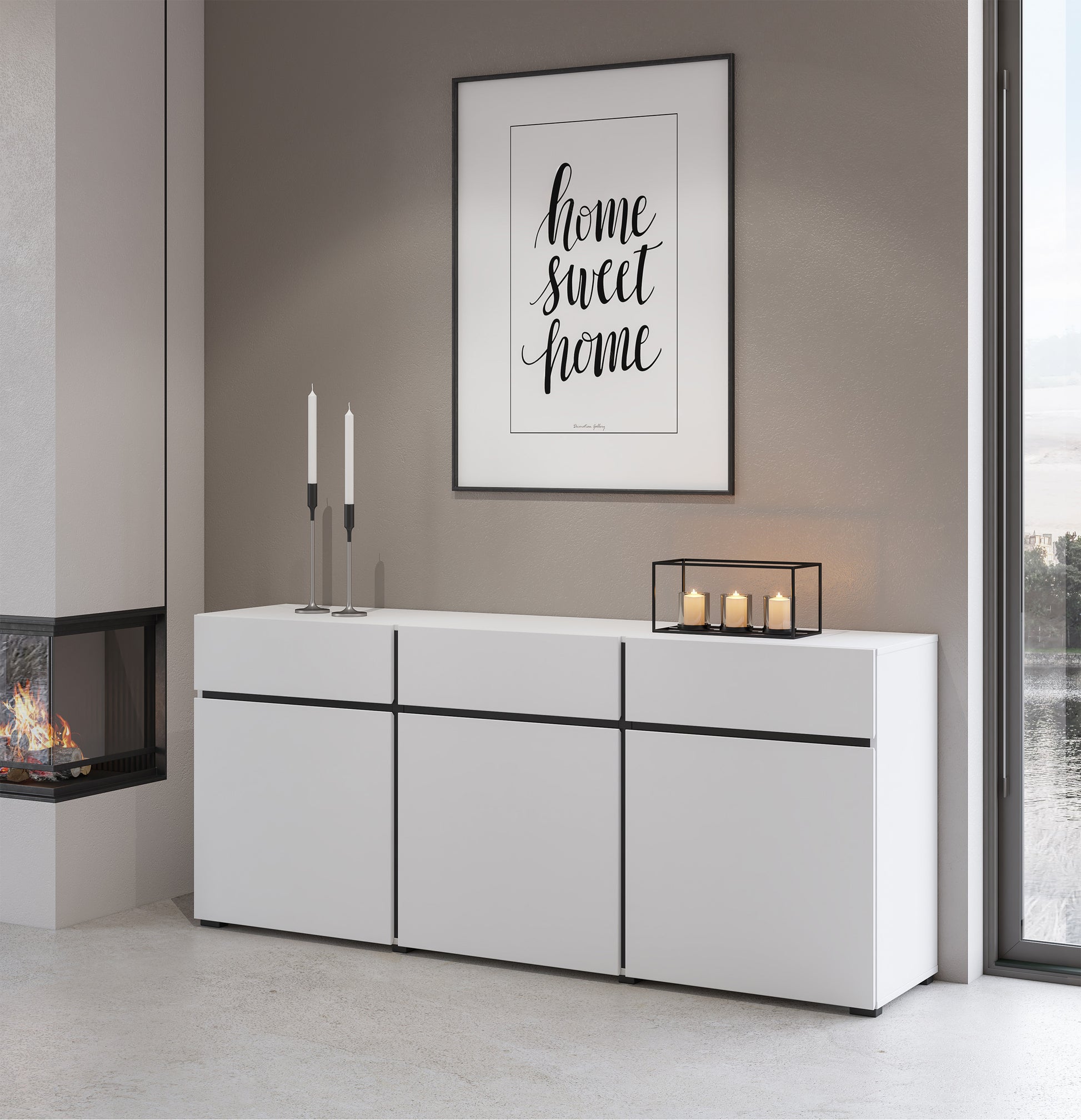 Kumode Kruzat 180/78/40 cm balts - N1 Home