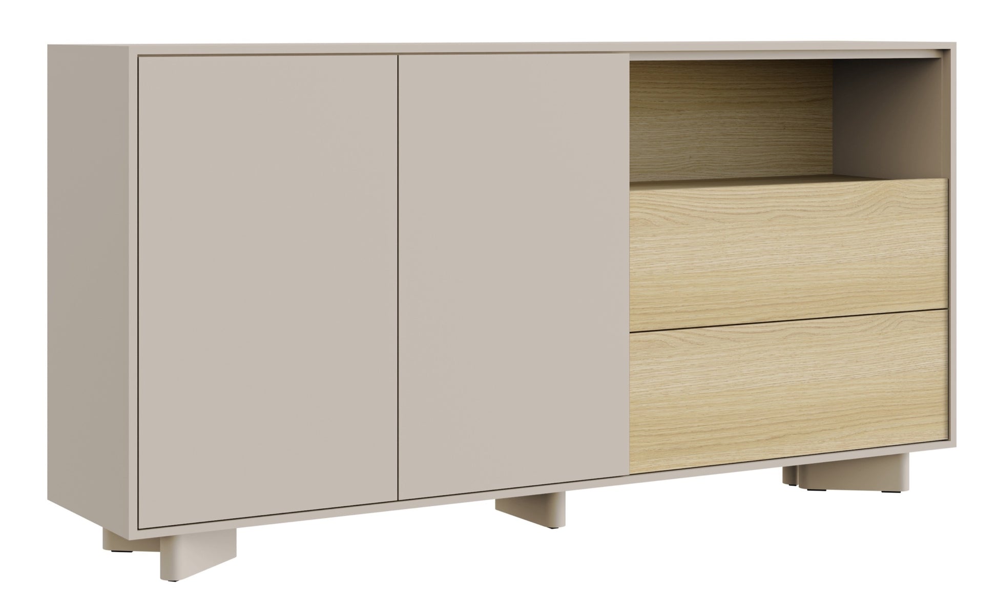 Kumode Distri 156/80/35 cm Vičencas ozols/kašmirs - N1 Home