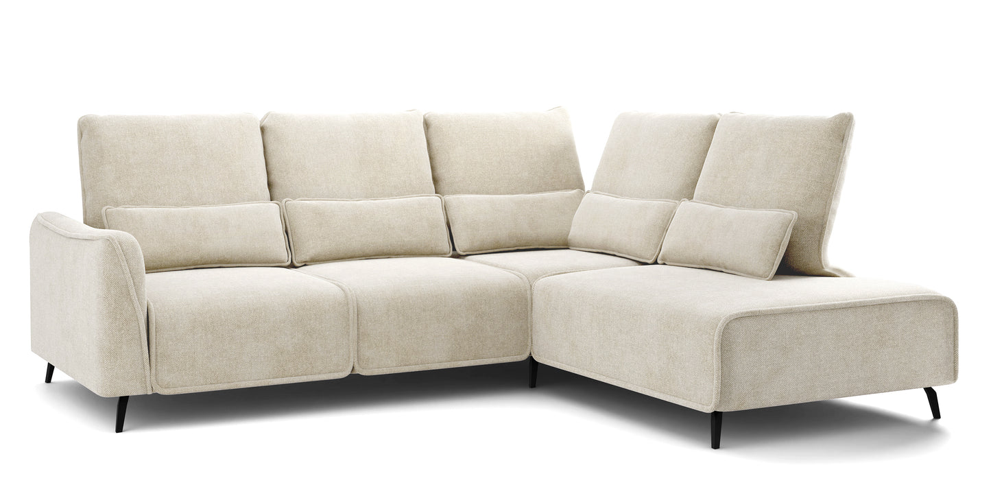 Dīvāns ar pufu Ruma 94/260/208 cm Storm 02