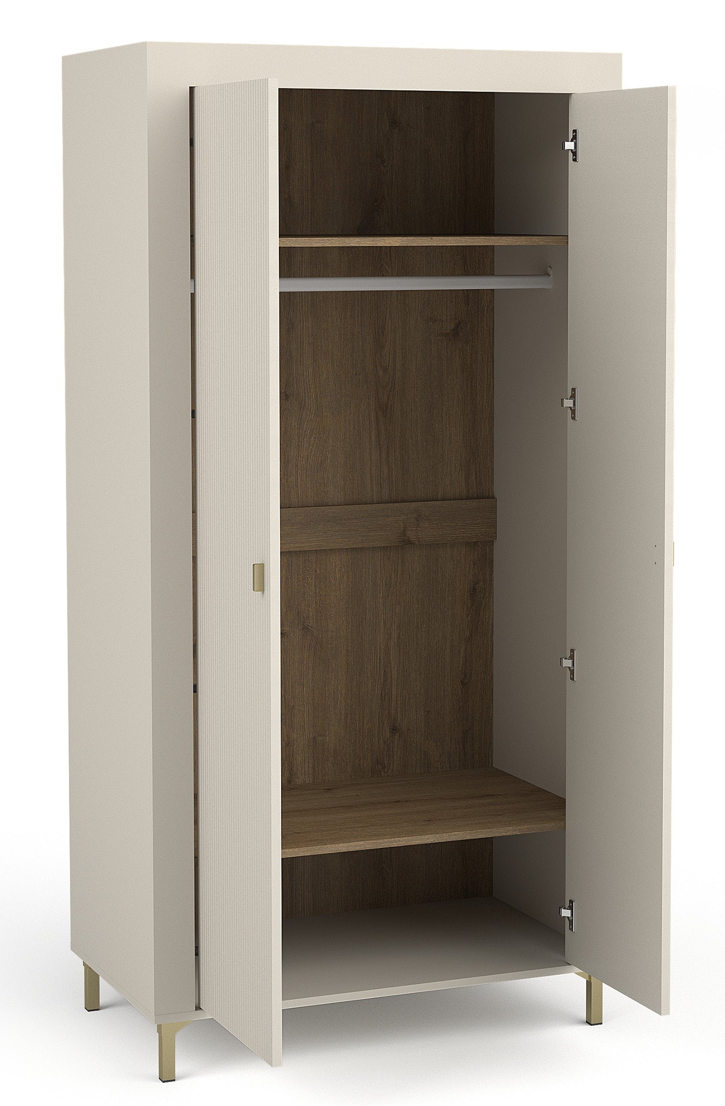 NOMILLA Divu durvju skapis 94 cm kašmira / viskija ozols - N1 Home