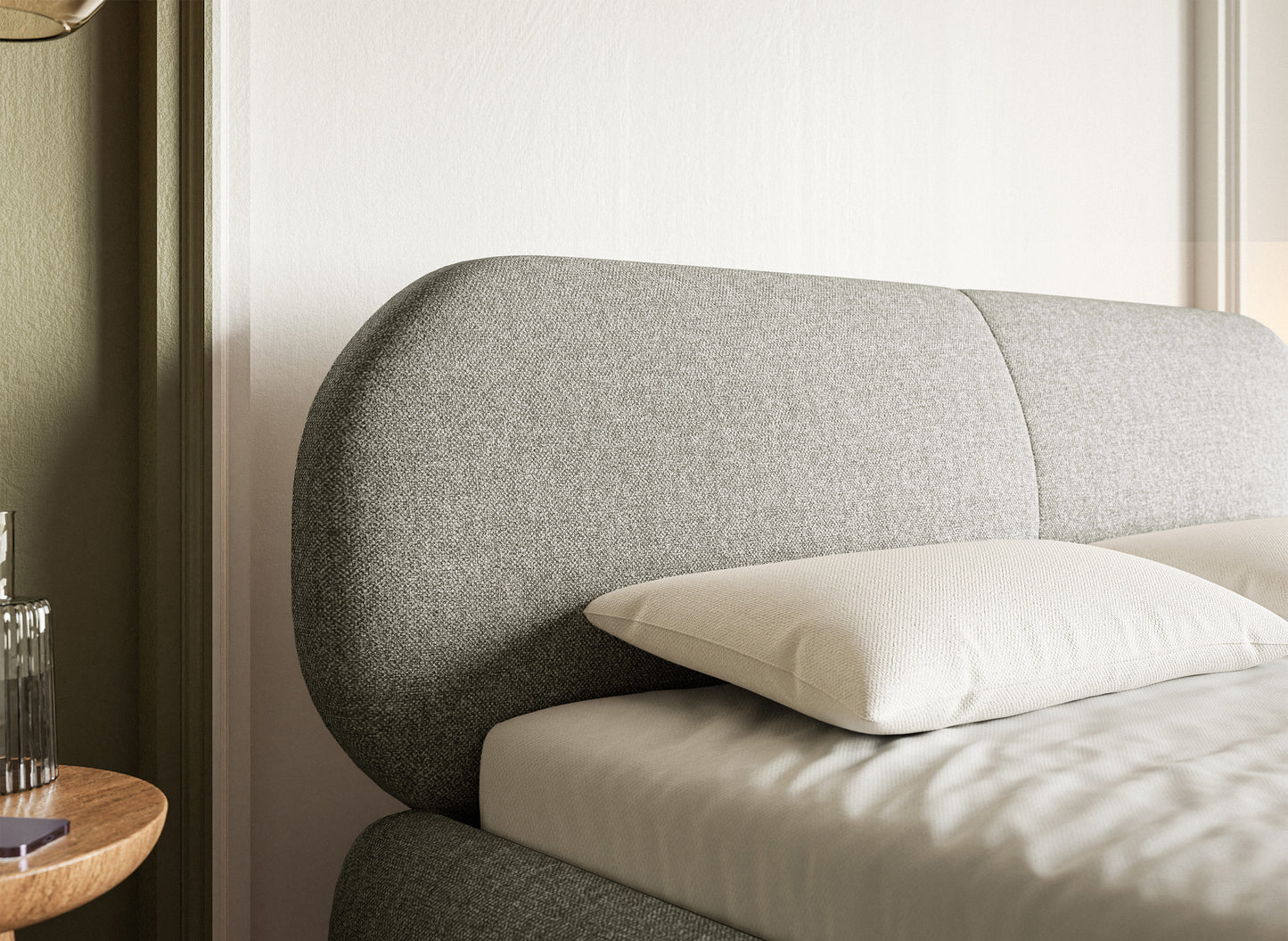 Gulta ar konteineru Valeo 140/160/180x 200 cm Toronto 14 (Lech), melnas kājas - N1 Home