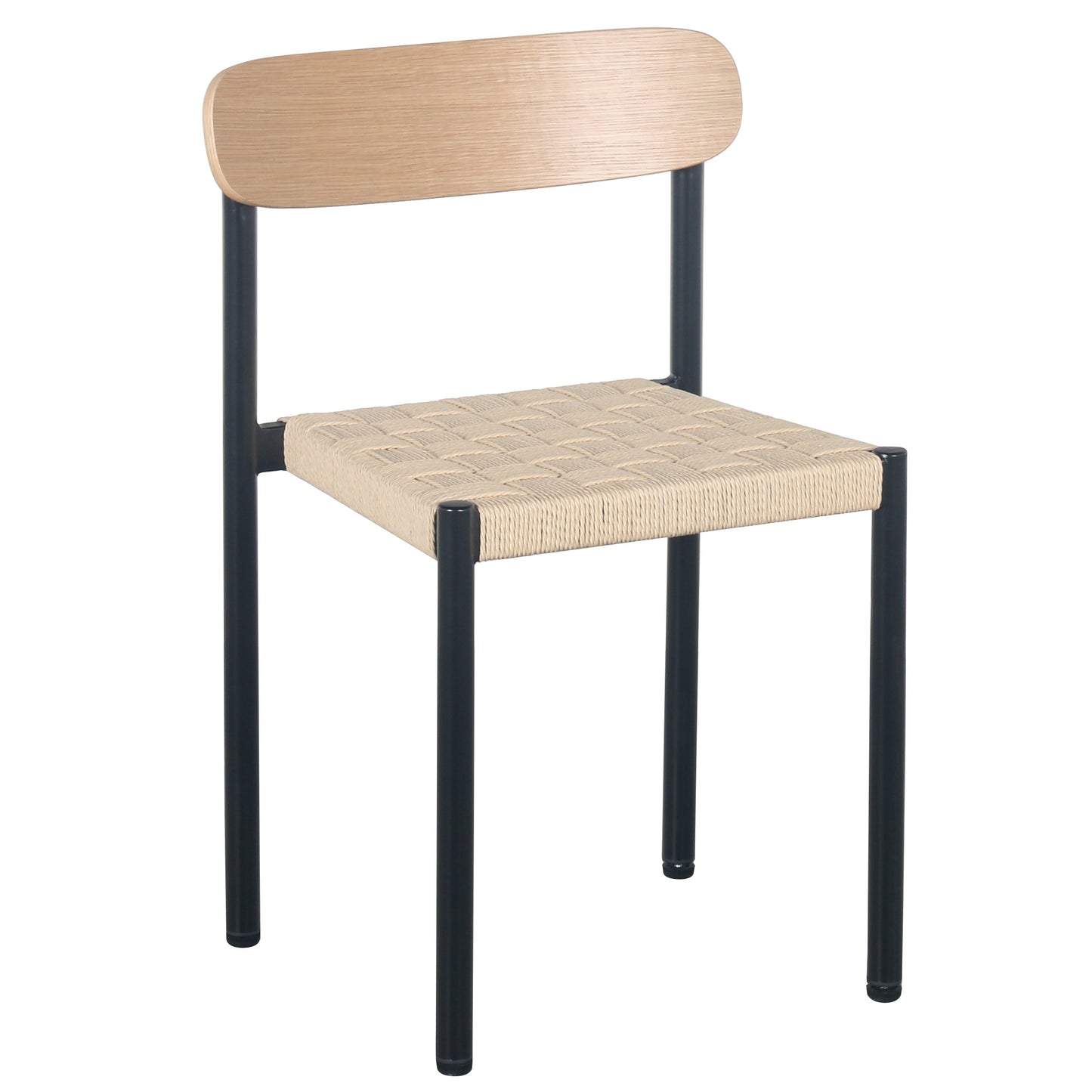 Krēsls Humpa ar biezi austu sēdekli/dabīgs ozols 51/78/51 cm bēšs - N1 Home