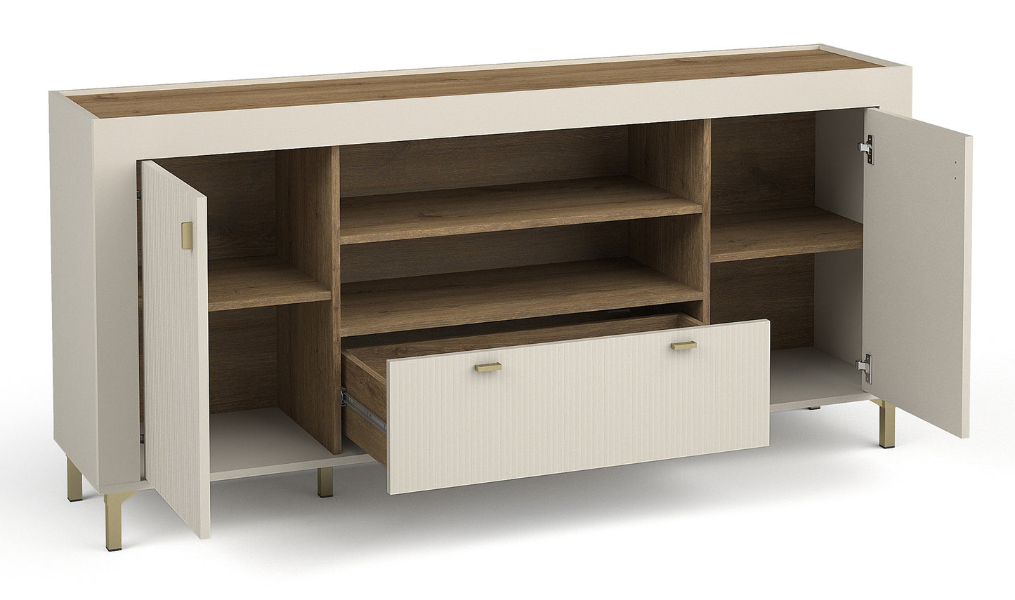 Kumode Lamos 170/77/38 cm bēšs/zelts - N1 Home