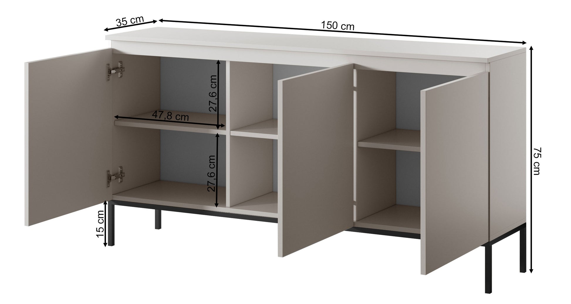 Kumode Bommo 150/75/35 cm kašmirs - N1 Home