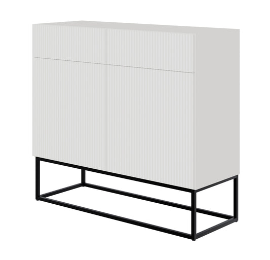 Kumode Velda 100/90/38 cm balts/melns - N1 Home