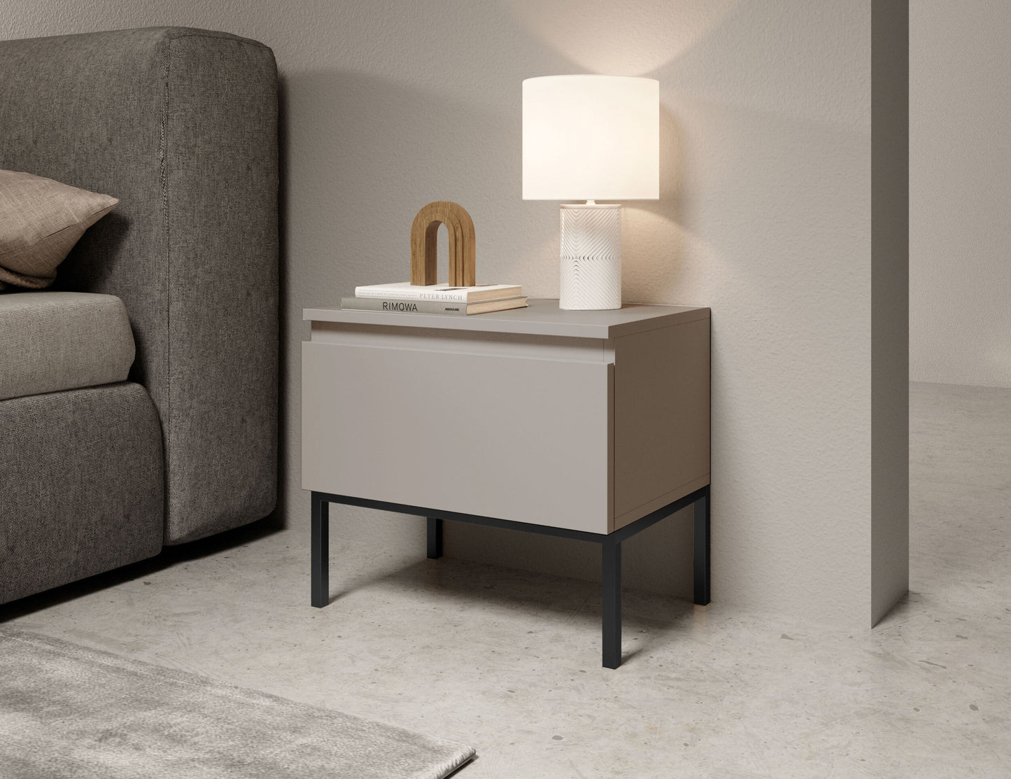 Naktsgaldiņš Bommo 40/49/32 cm kašmirs