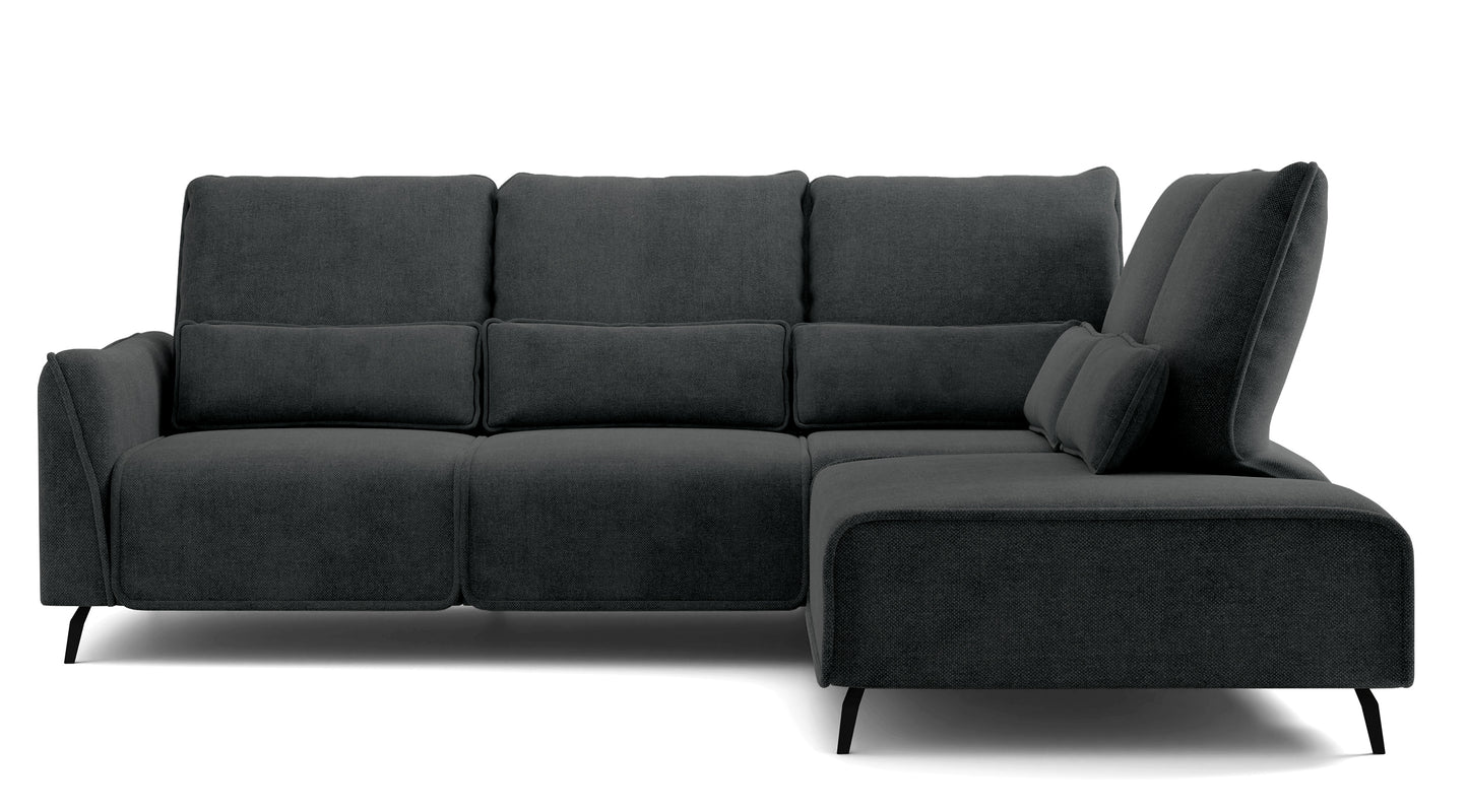 Dīvāns ar pufu Ruma 94/260/208 cm Storm 99