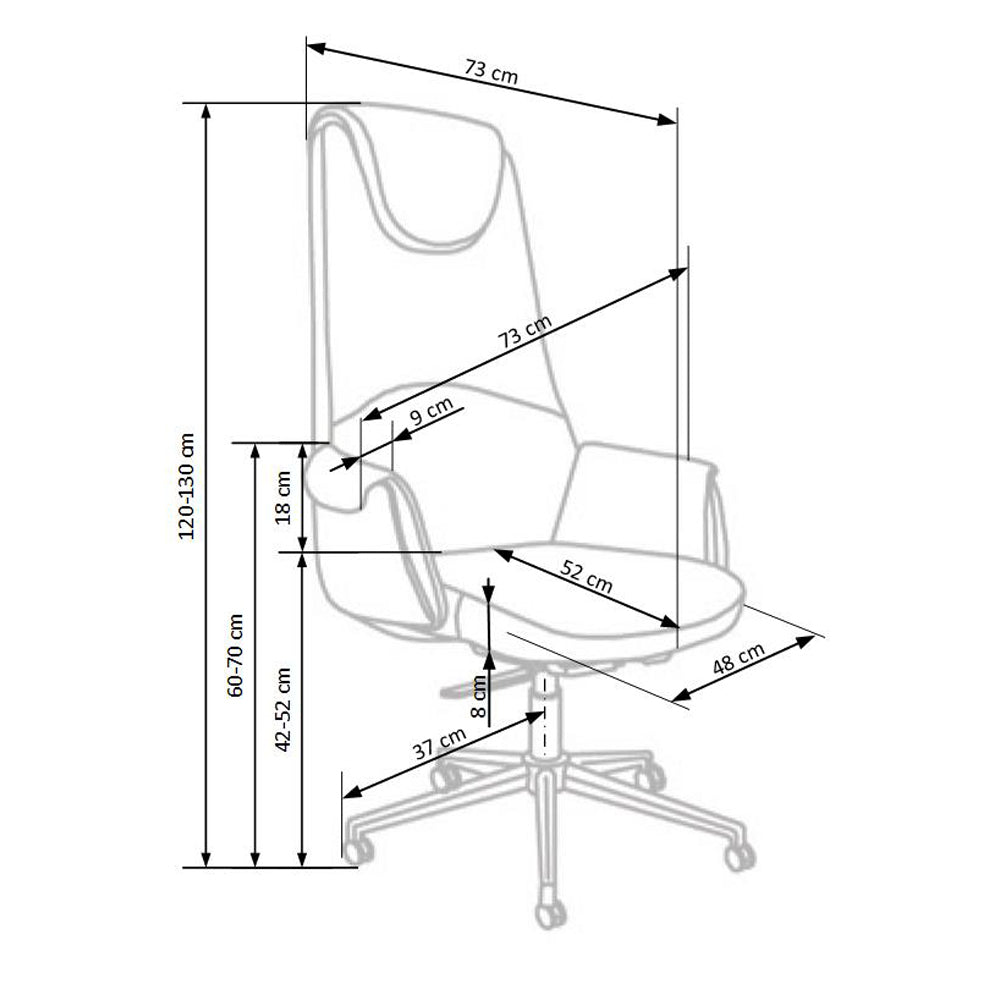 Krēsls HG 120/42/73 cm brūns - N1 Home