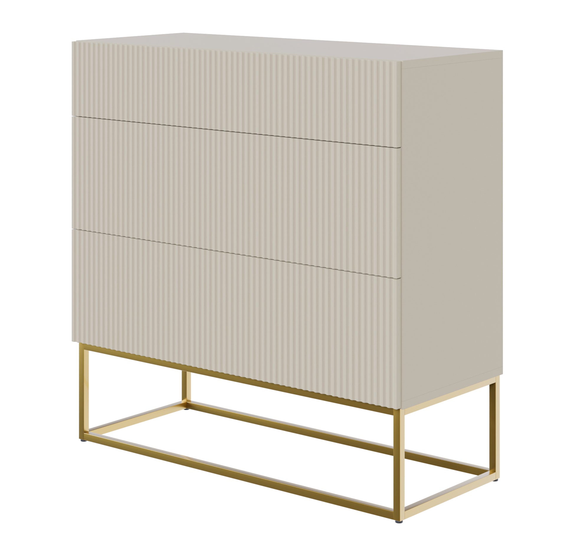 Kumode Velda 90/90/38 cm bēšs/zelts - N1 Home