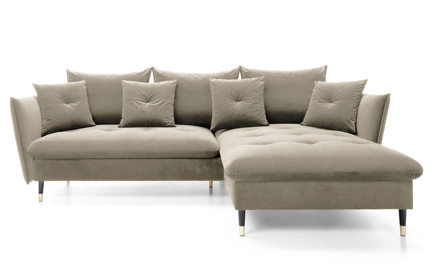 Dīvāns Bazlam 91/258/167 cm Matt Velvet 09 - N1 Home