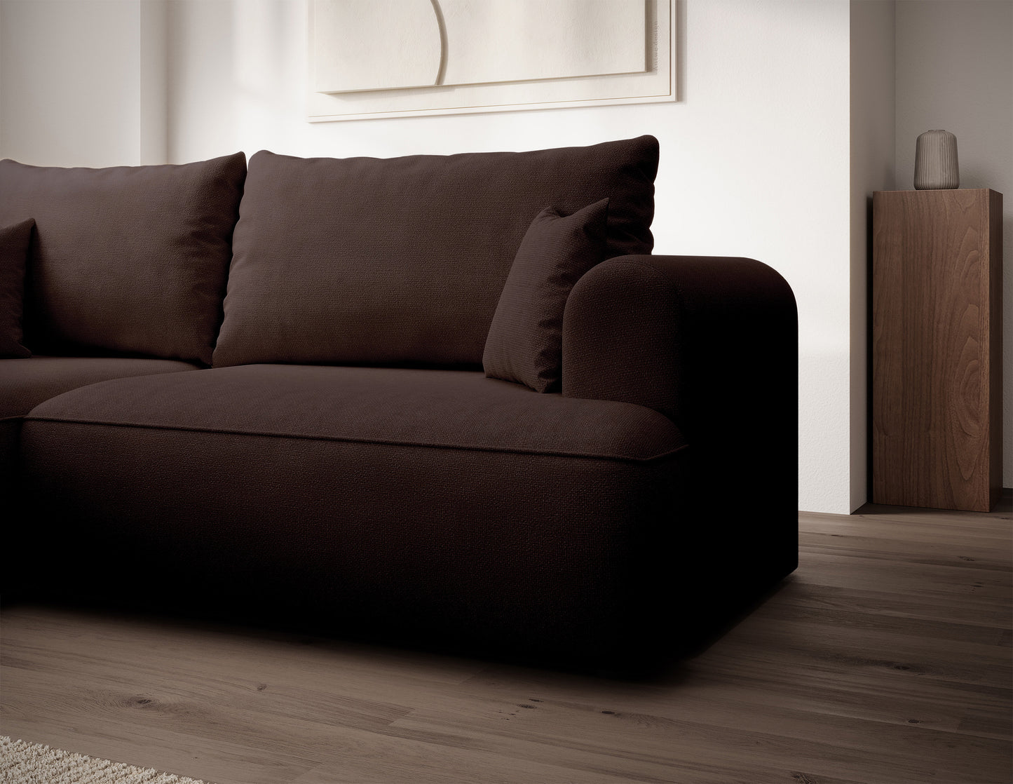 Dīvāns Ovors mini 239/93/156 cm Storm 28 - N1 Home