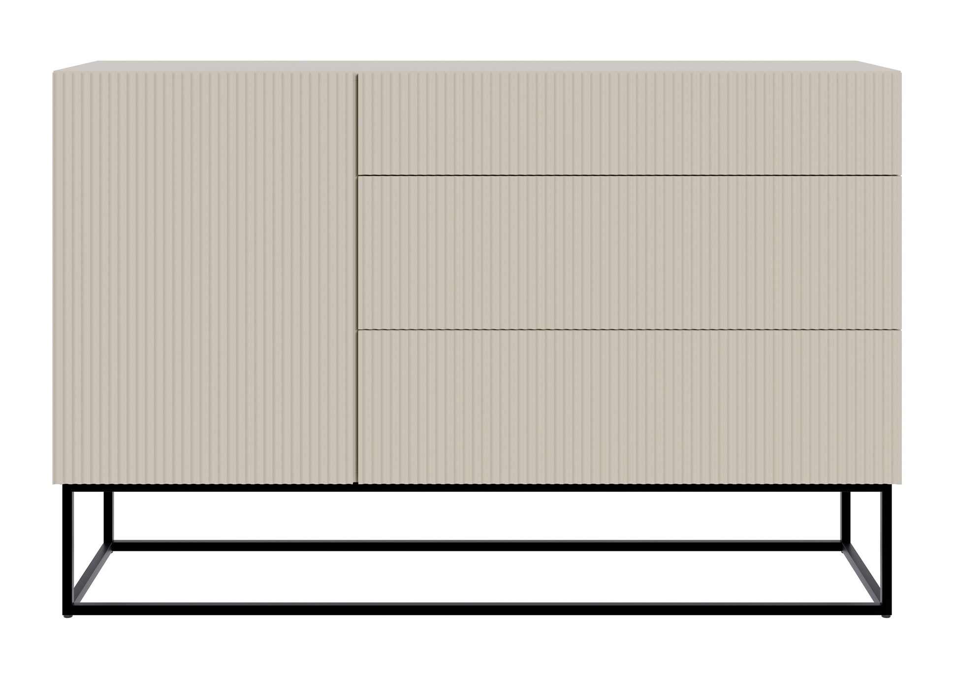 Kumode Velda 140/90/38 cm bēšs/melns - N1 Home