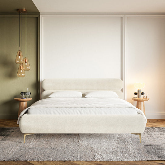 Gulta  Loure 140/160/180x200 cm Amon 18/zelts kājas - N1 Home