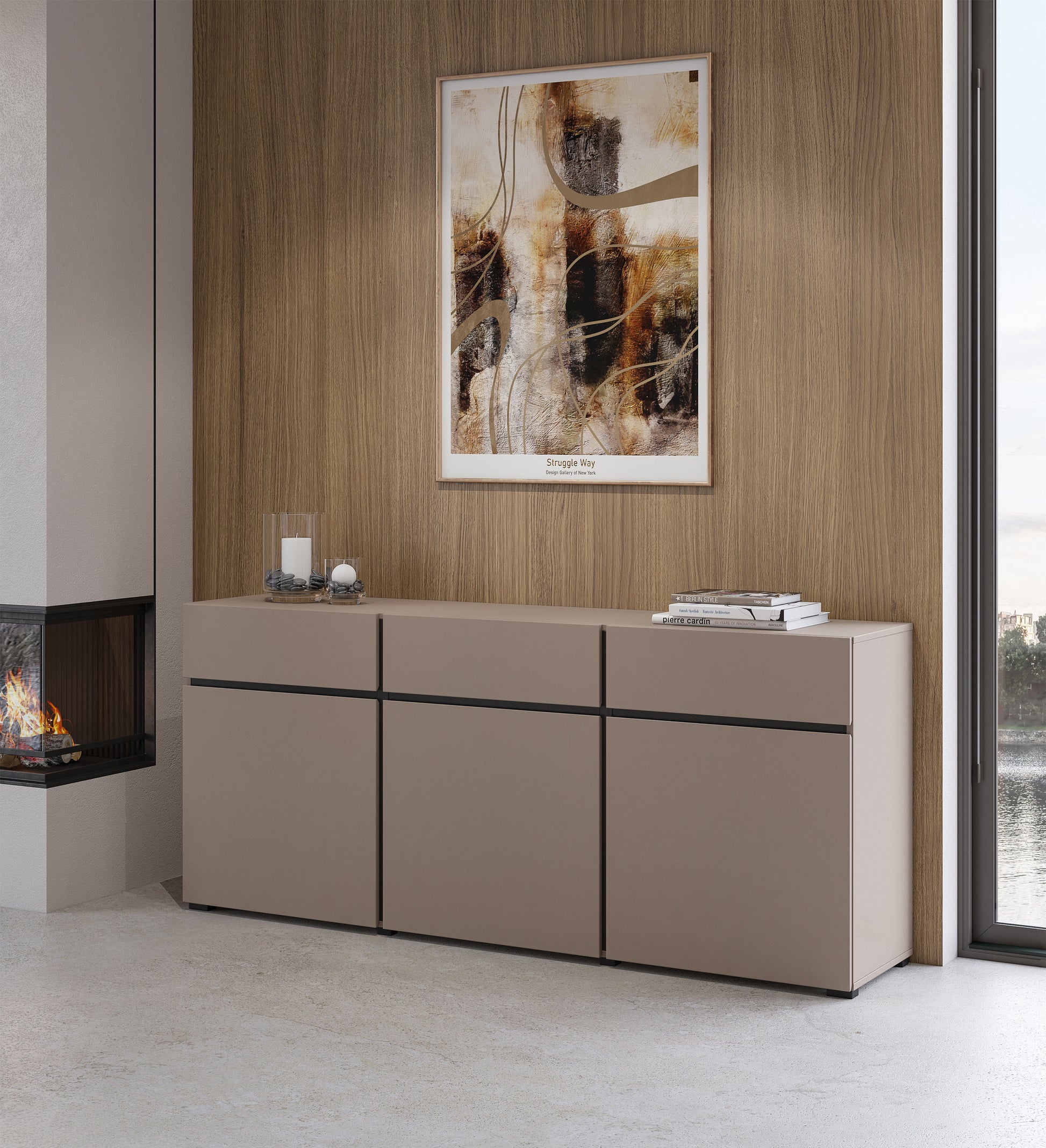 Kumode Kruzat 180/78/40 cm bēšs - N1 Home