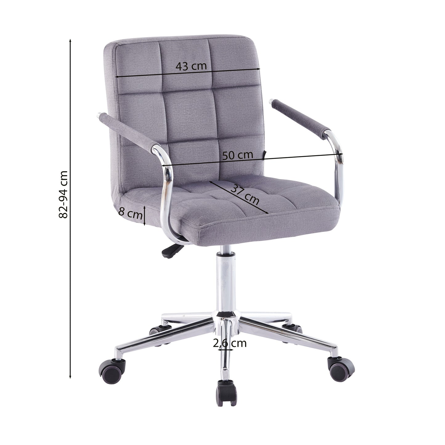 Krēsls Setr 82/43/37 cm pelēks - N1 Home