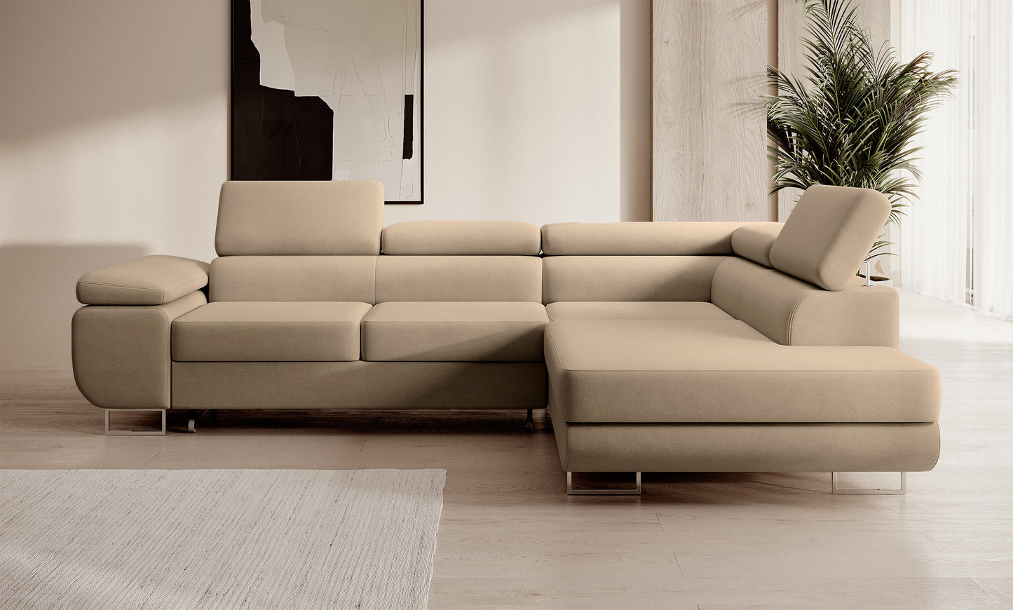 Dīvāns Steva 90/275/203 cm Castel 15 - N1 Home