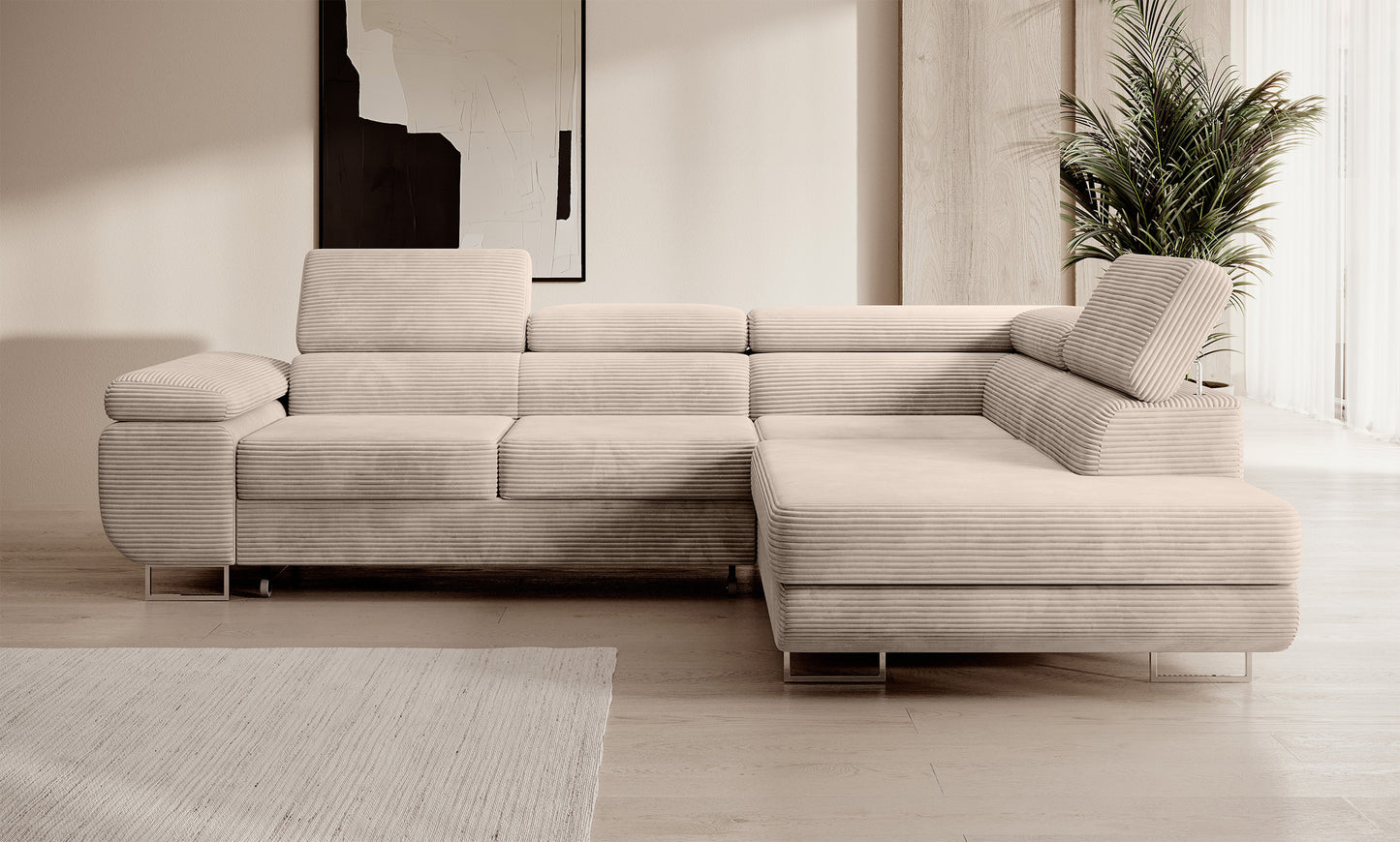 Dīvāns Steva 90/275/203 cm Poso 02 - N1 Home