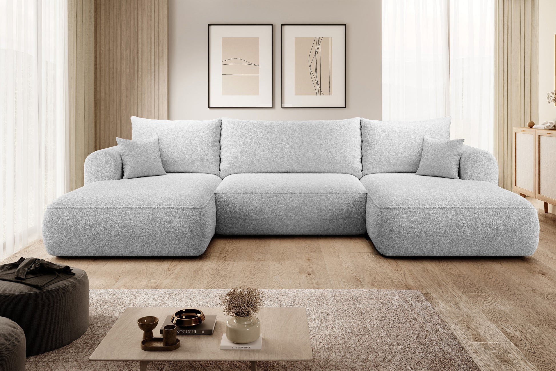 Dīvāns Ovors U 380/95/167 cm Abriamo 5 - N1 Home