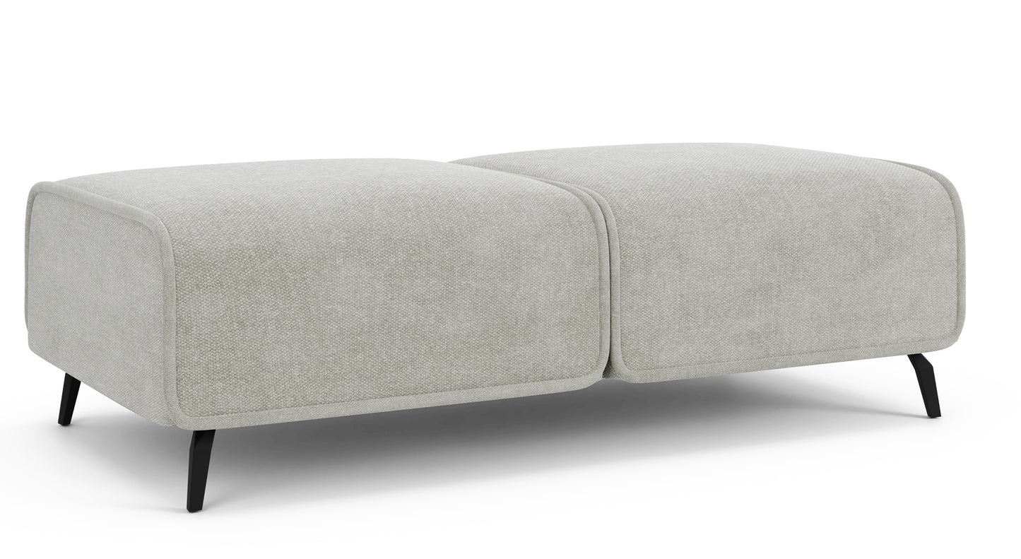 Dīvāns ar pufu Ruma 94/260/208 cm Storm 85