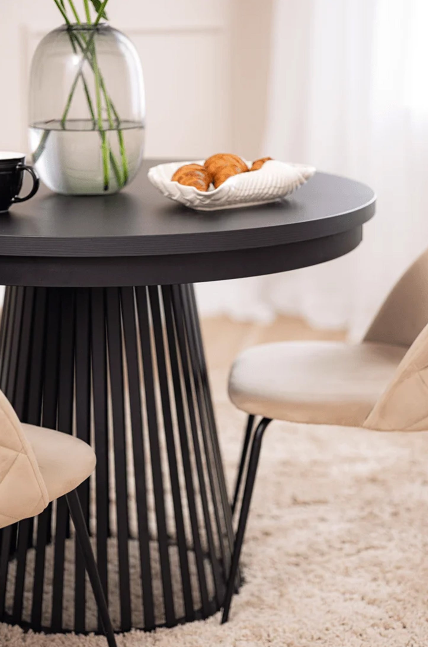 Galds Garid 76/100-180/100 cm melns - N1 Home