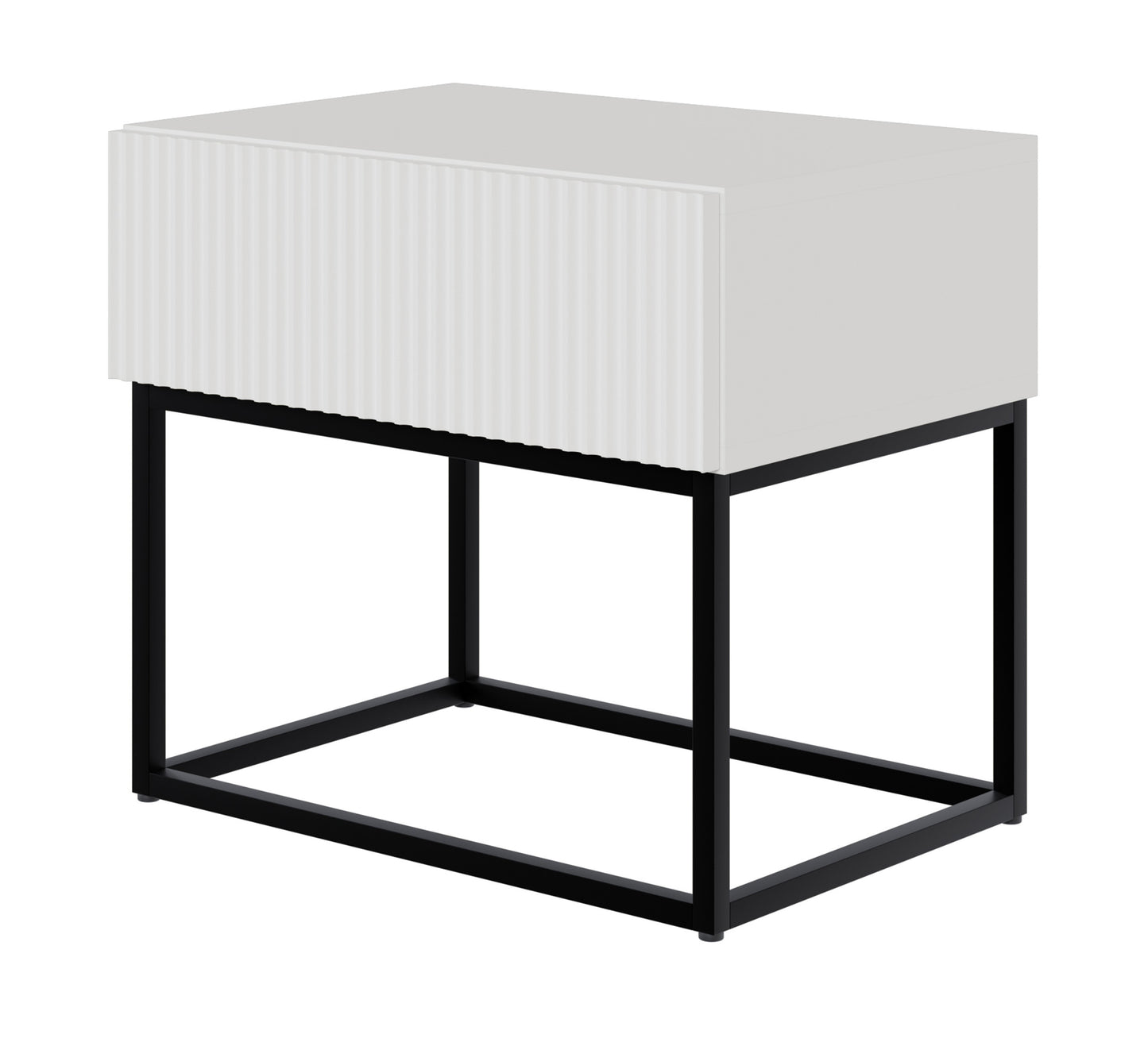 Naktsskapis Velda 50/44/35 cm balts/melns