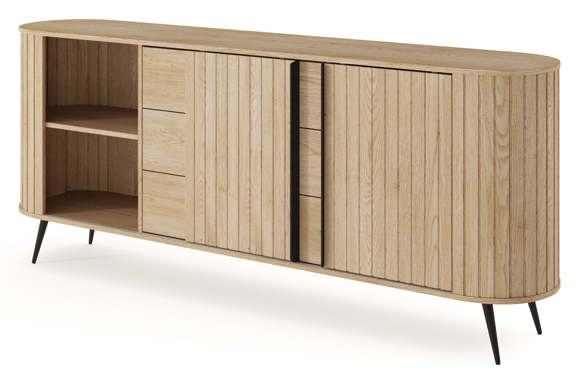 Kumode Lavas 196/81/40 cm Kremonas ozols - N1 Home