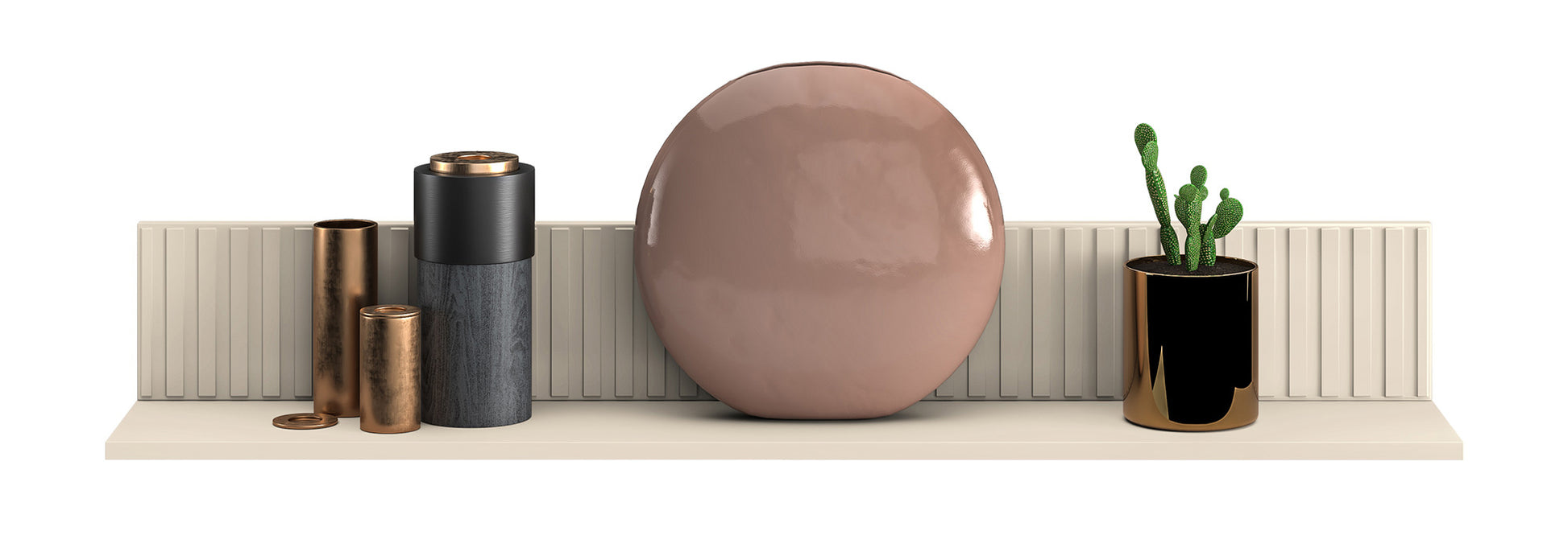 Plaukta Galeto 18/120/20 cm bēšs - N1 Home