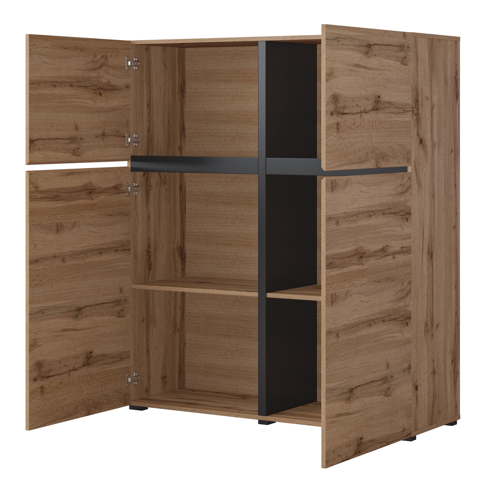 Kumode Kruzat 119/139/40 cm Votan ozols - N1 Home