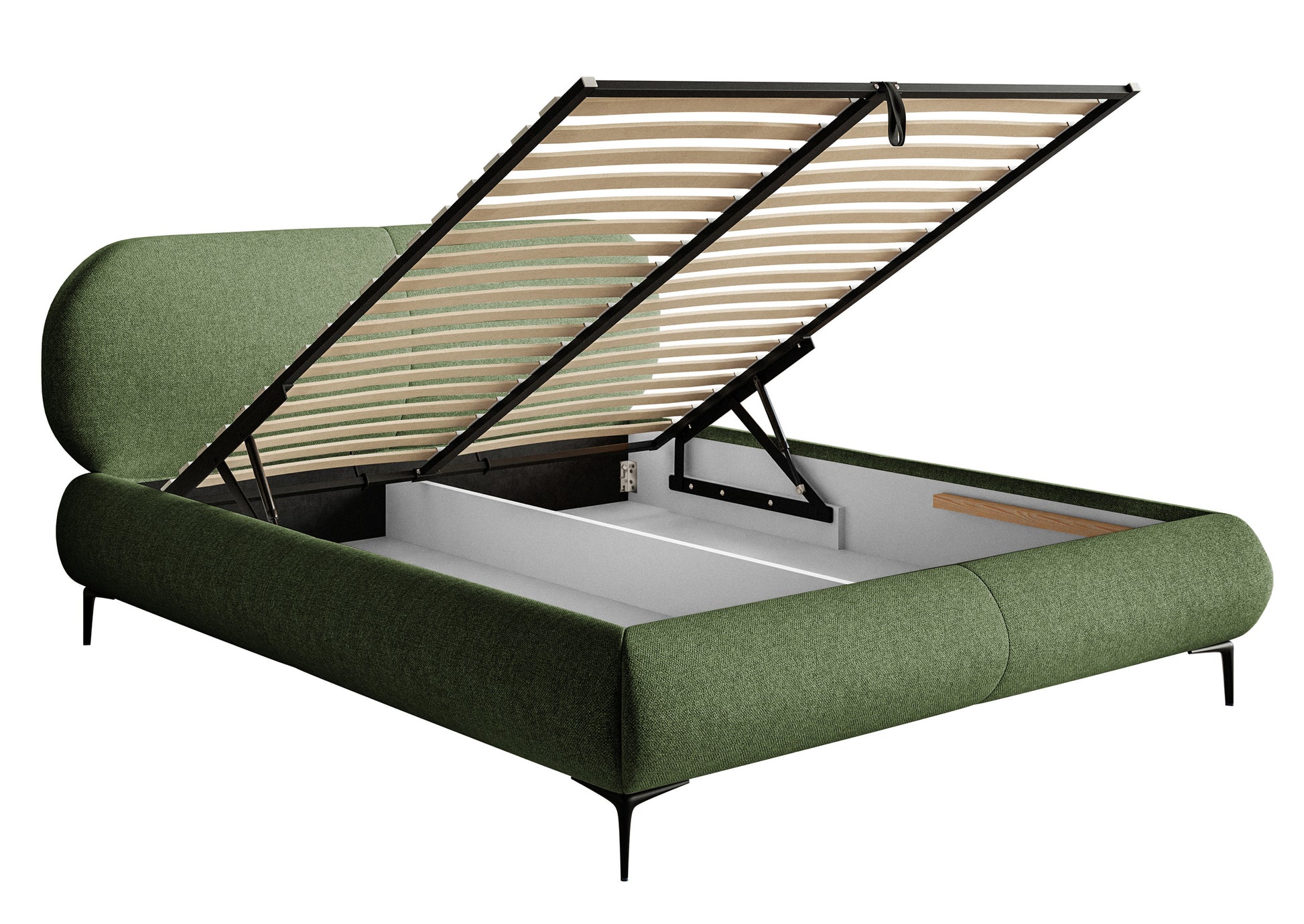 Gulta ar konteineru Valeo 140/160/180x 200 cm Toronto 13 (Lech), melnas kājas - N1 Home