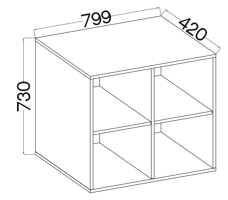 Biroja kabinets Stun 73/80/42 cm pelēks - N1 Home