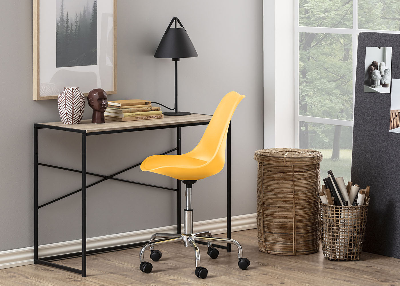 Krēsls Nyk 79,5/48,5/42,5 cm dzelts - N1 Home