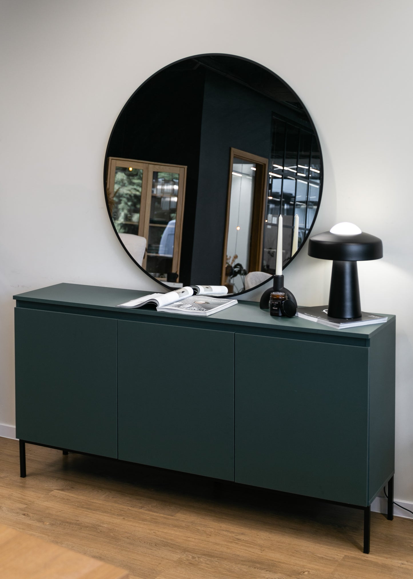 Kumode Bommo 150/77/35 cm tumši zaļs - N1 Home