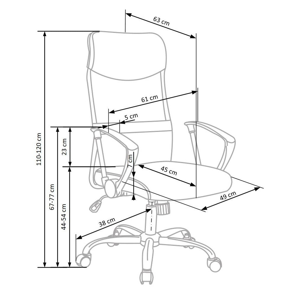 Krēsls Nun 110/61/63 cm pelēks - N1 Home