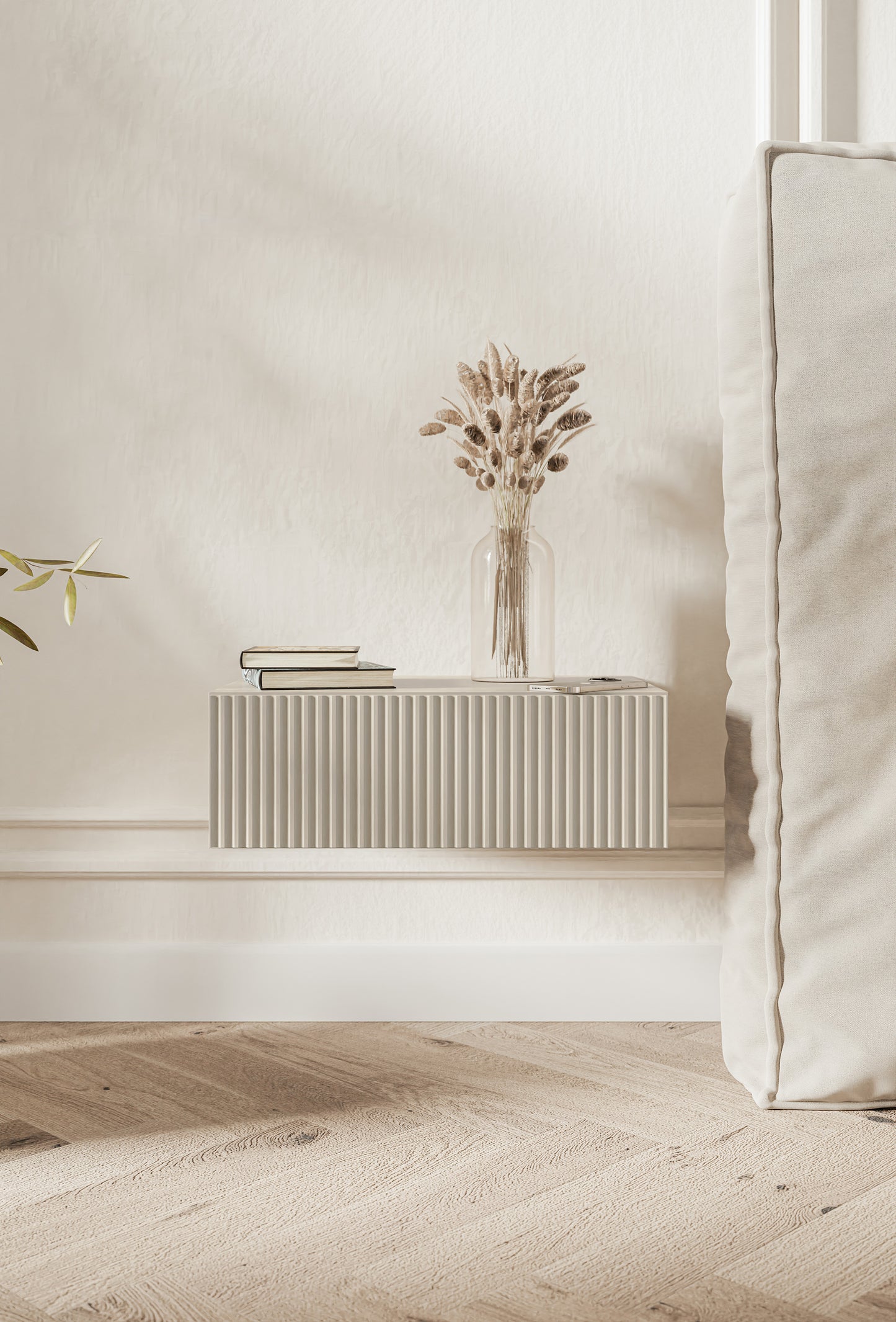 Naktsskapis Velda 50/17/35 cm bēšs