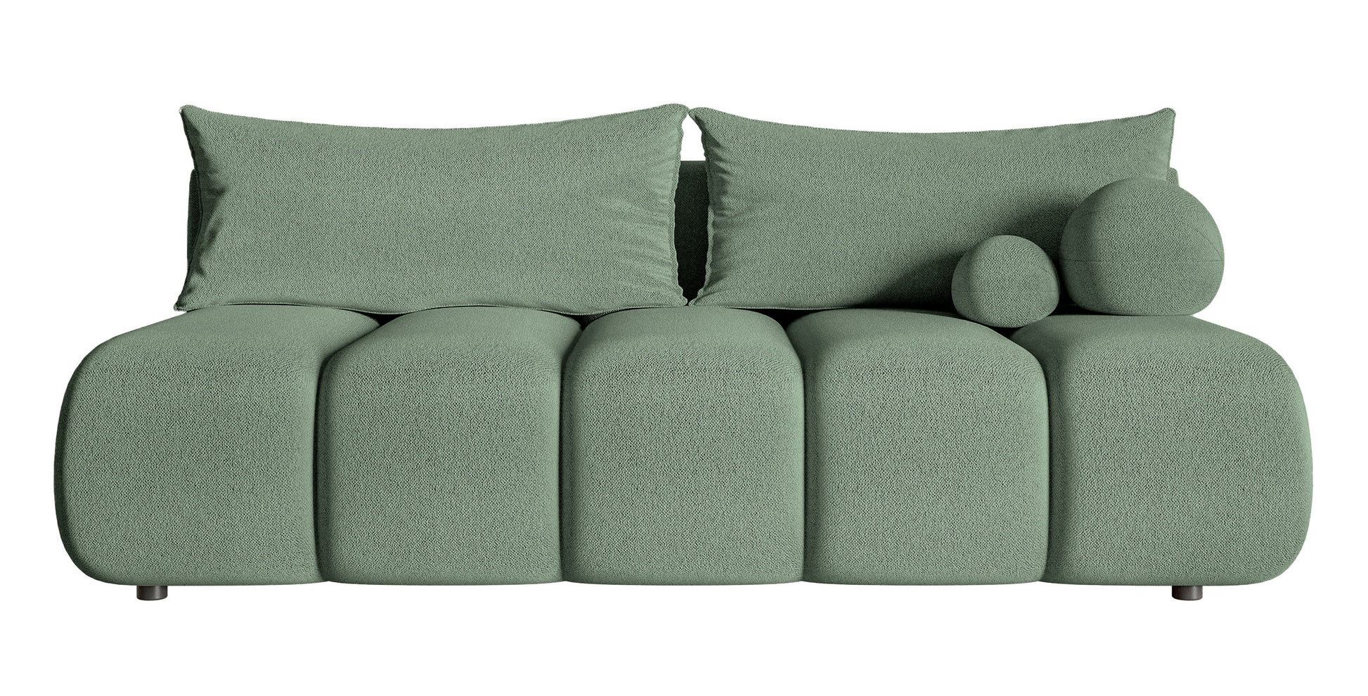 KARDELINO Mini trīsvietīgs dīvāns ar guļamvietu, salvijas šenils - N1 Home