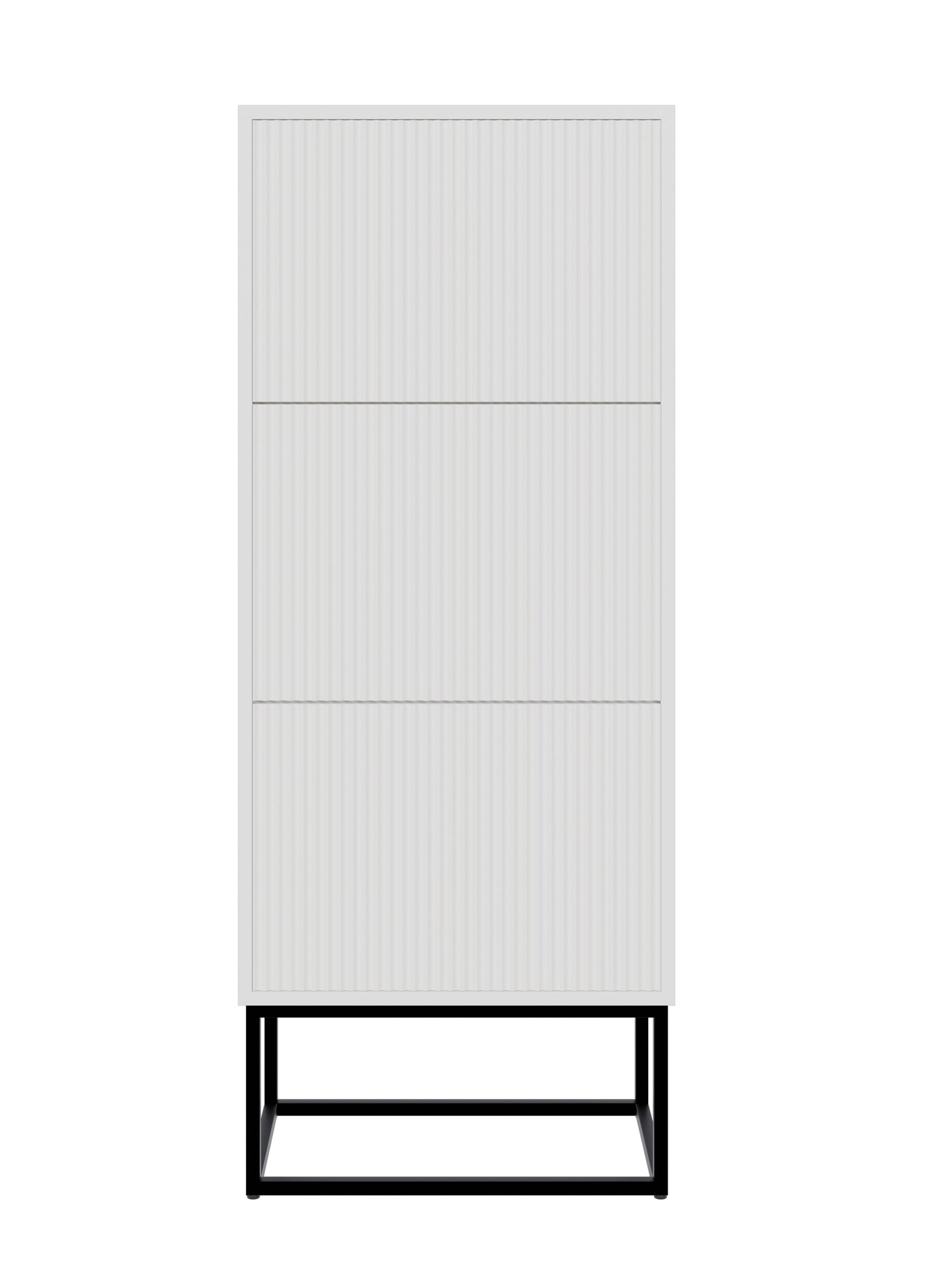 Apavu skapis Velda 50/30/125 cm balts/melns