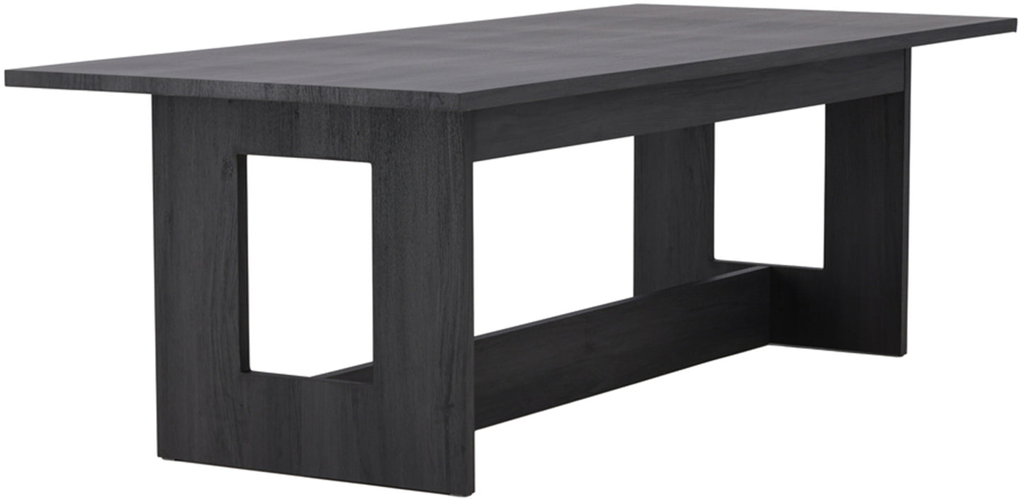 Galds Nores 235/75/100 cm melns ozols