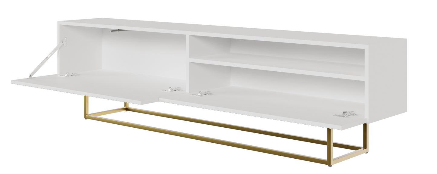 TV skapis Velda A 175/46/31 cm balts/zelts