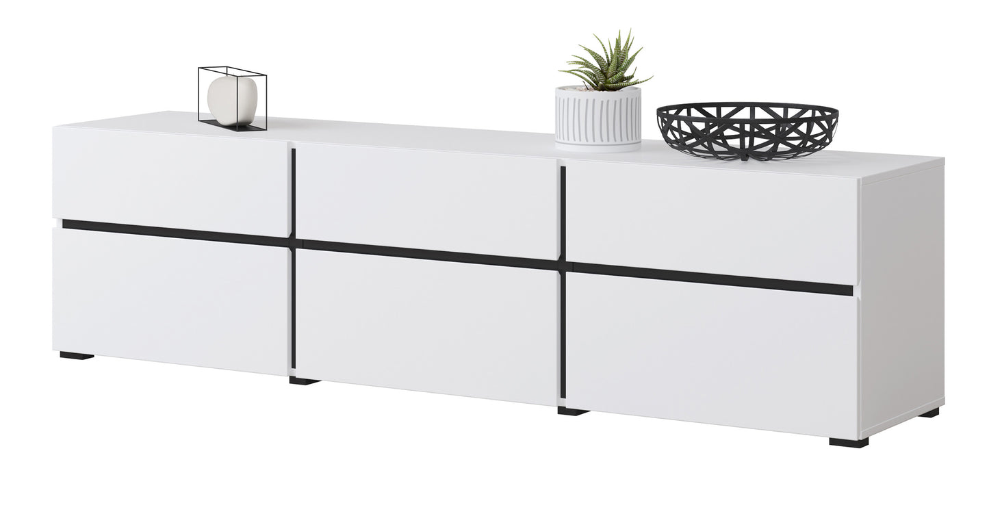 Kumode Kruzat 180/48/40 cm balts - N1 Home