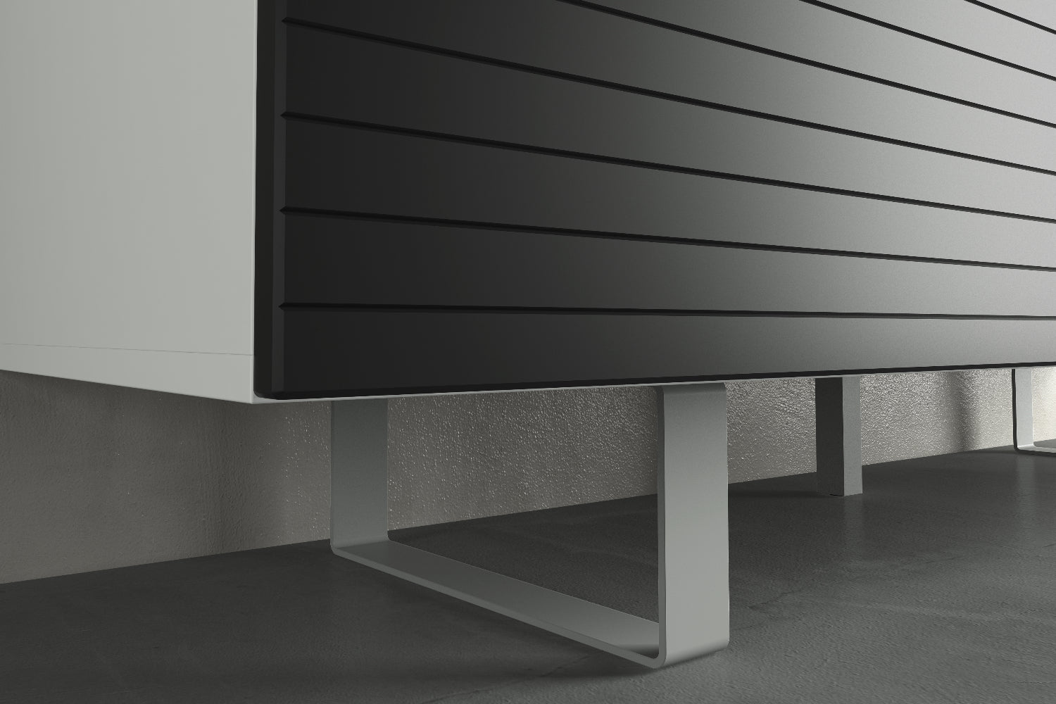 Kumode Gontal 110/70/45 cm melns/balts - N1 Home