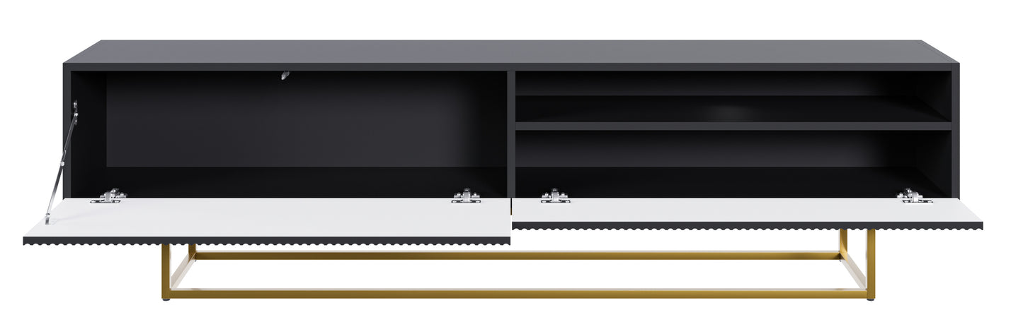 TV skapis Velda A 175/46/31 cm melns/zelts