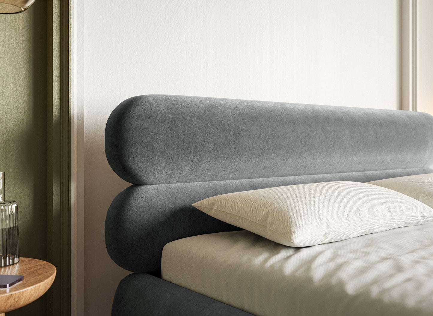 Gulta  Loure 140/160/180x200 cm Amon 11/melns kājas - N1 Home