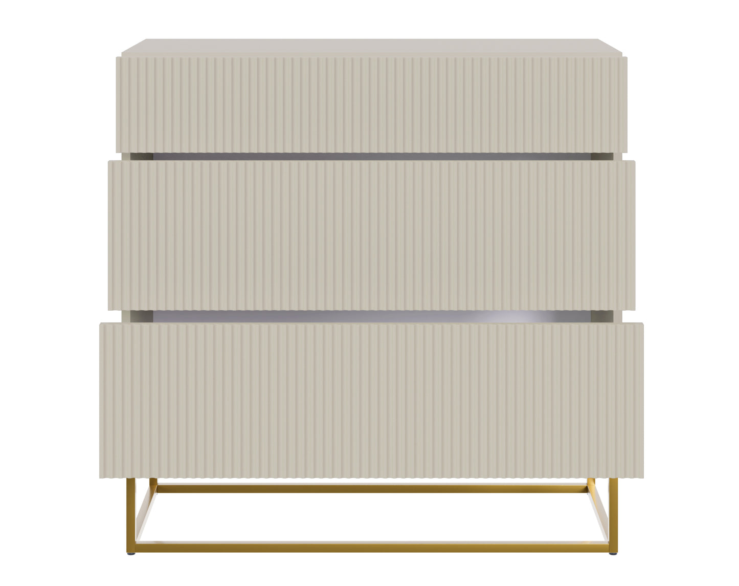 Kumode Velda 90/90/38 cm bēšs/zelts - N1 Home