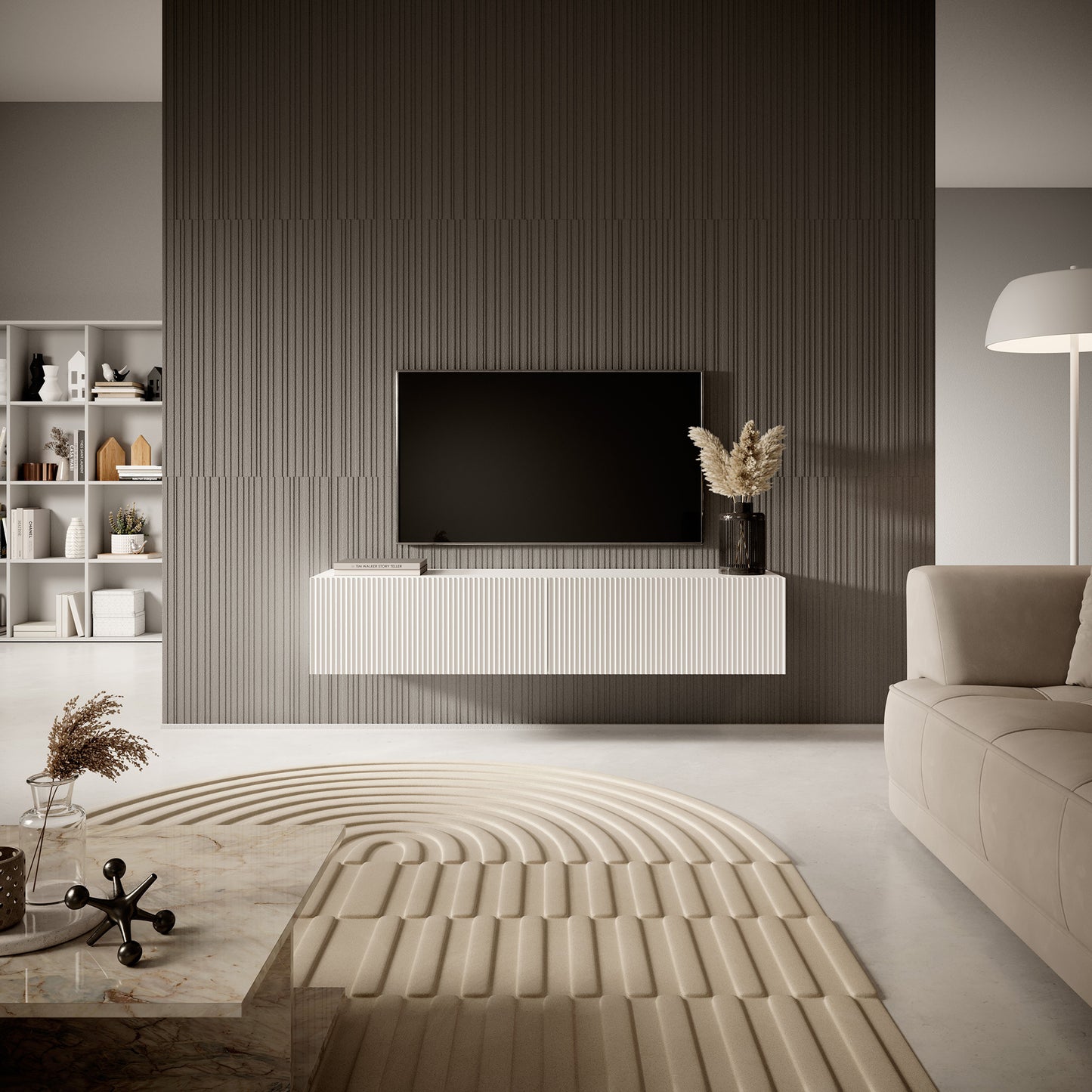 TV skapis Velda 140/28/31 cm balts