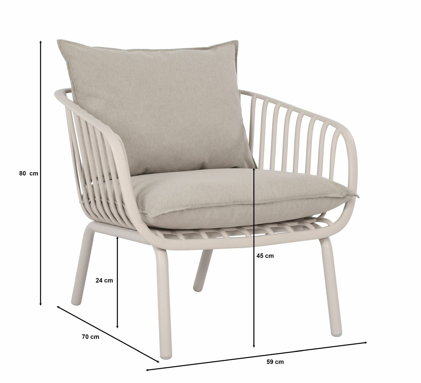 Dārza mēbeļu komplekts Bari sarkans - N1 Home