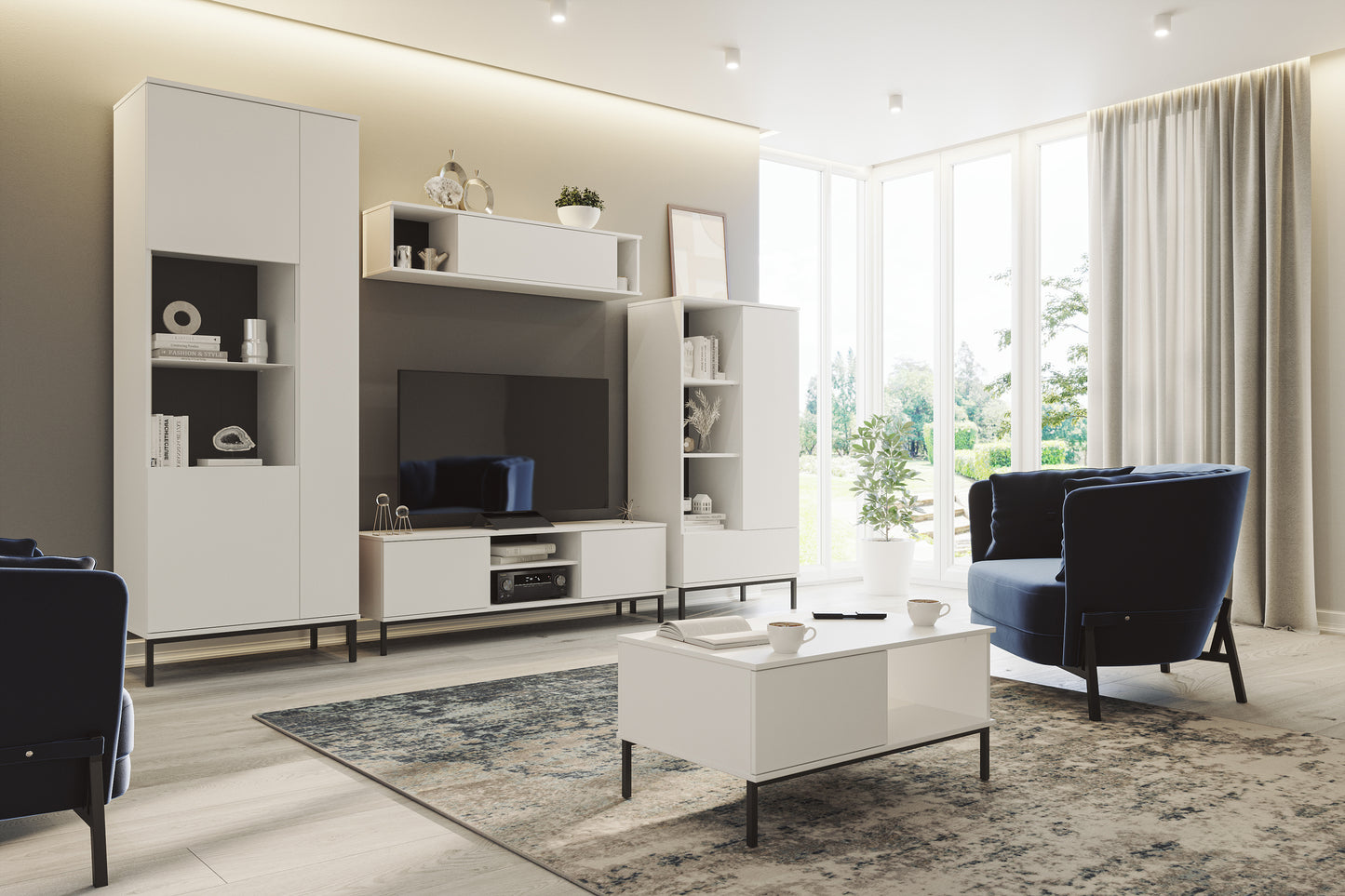 TV skapis Polka 50/150/41 cm balts